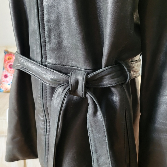 Marc New York black leather jacket - Picture 4 of 8